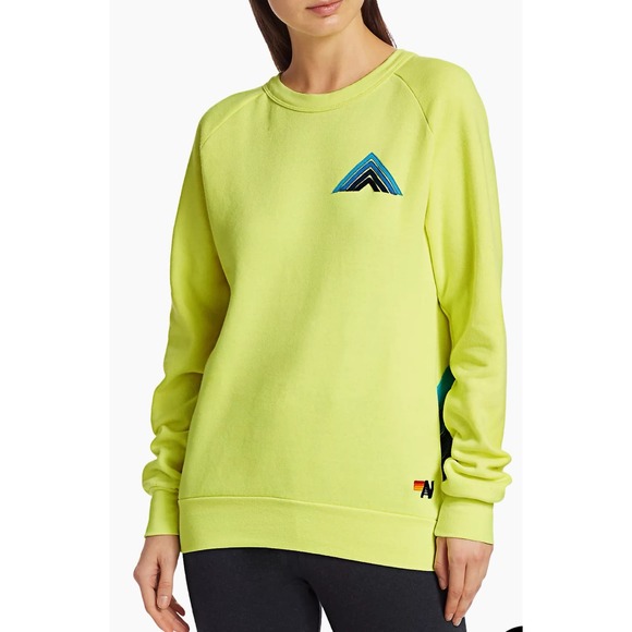 Aviator Nation Crew Neck Embroidered Mountain Stitch Sweatshirt - Picture 4 of 12